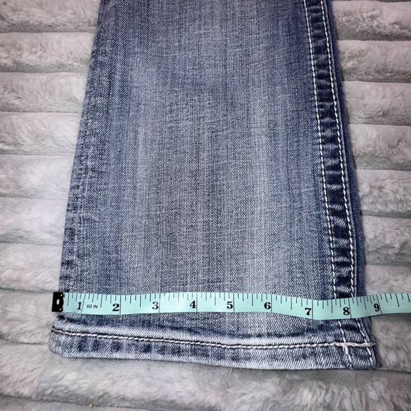 Miss Me Jeans Women's 27 Easy‎ Boot Rhinestone Flap Pocket Thick Stitch Stretch - Picture 4 of 12